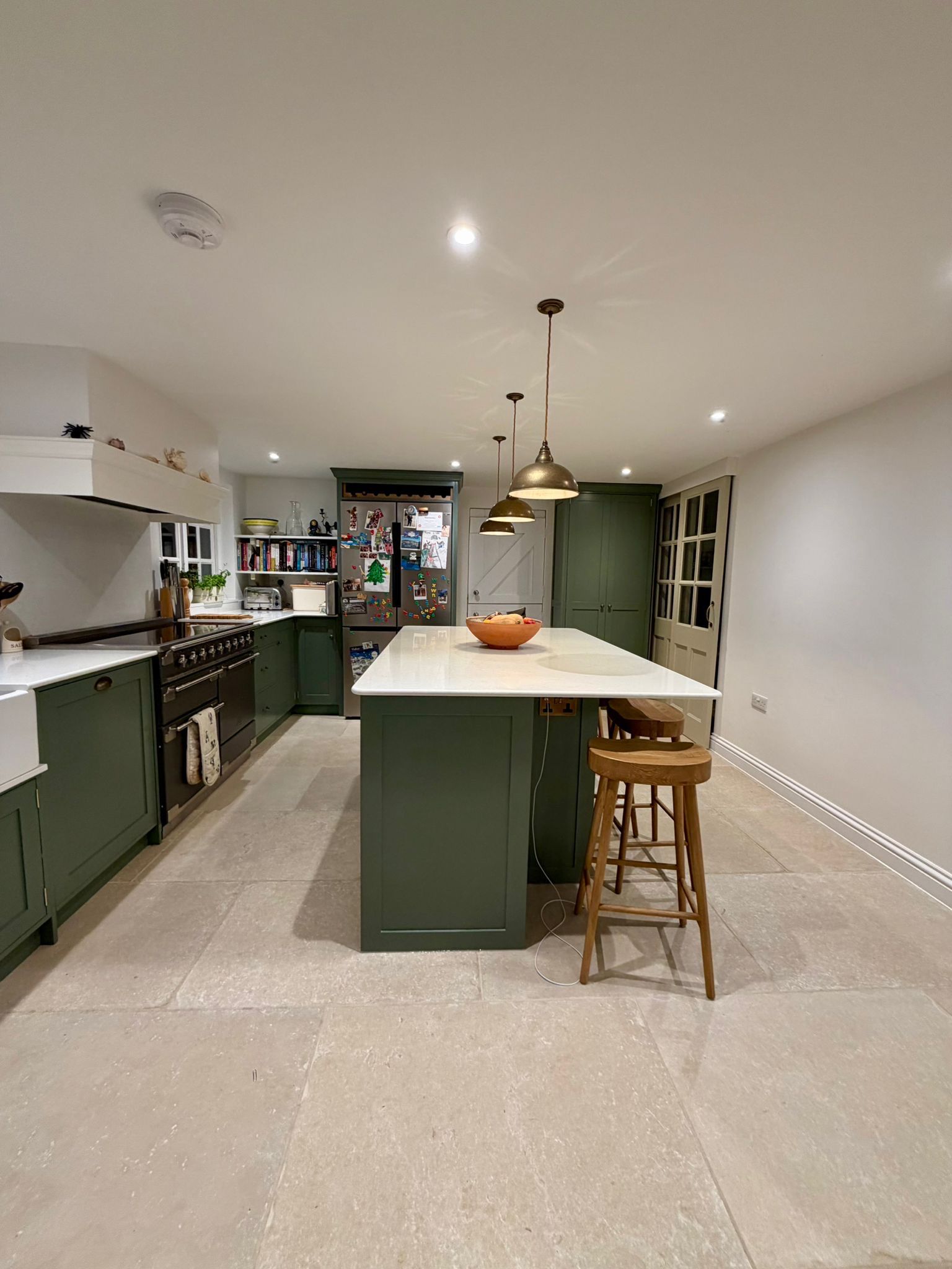 Heritage green shaker kitchen refurbishment in Stevenage